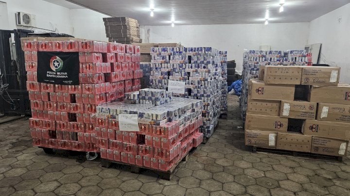 Produtos de descaminho e contrabando são apreendidos pela PM em Santa Catarina