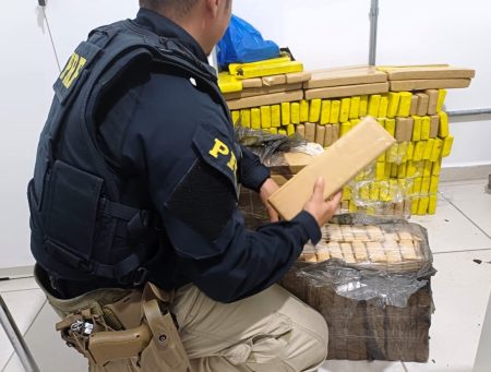 PRF apreende quase 200 kg de maconha em rodovia de Santa Catarina
