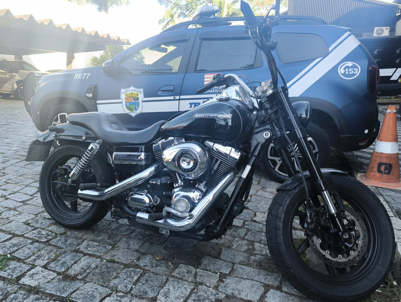 Moto clonada com placa de MG é localizada pela Guarda Municipal em SC