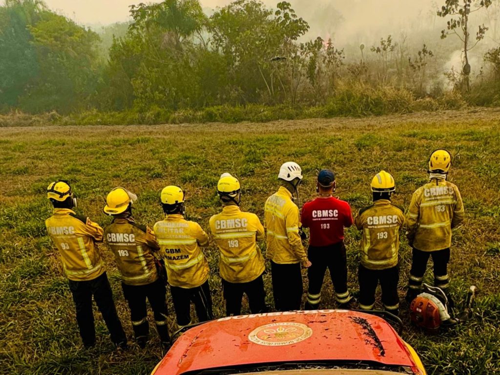 PANTANAL: Bombeiros de SC intensificam combate às chamas no Mato Grosso do Sul