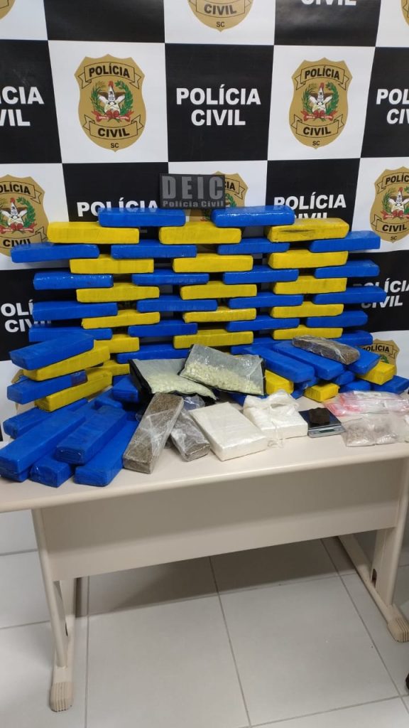 Polícia Civil prende mãe e filho com grande quantidade de entorpecente no litoral de SC
