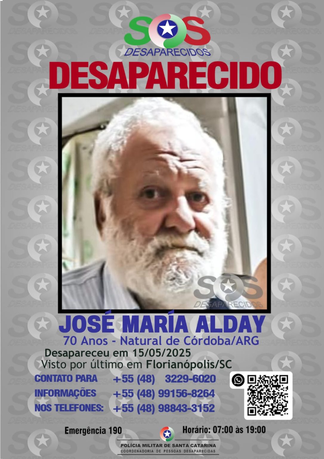 Bombeiros realizam buscas por argentino desaparecido em Santa Catarina