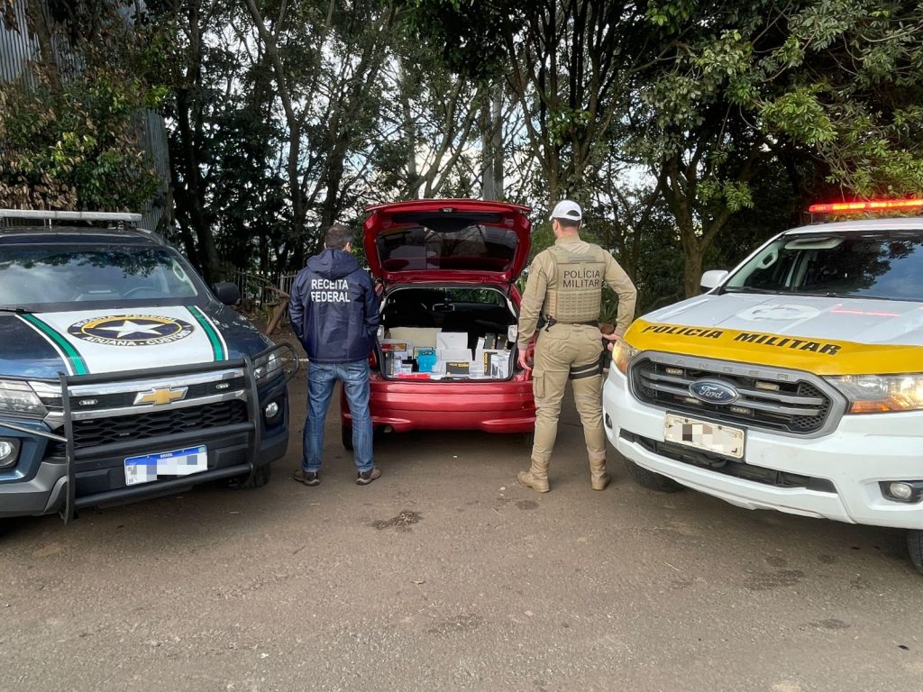 PMRv e Receita Federal apreendem eletrônicos em ocorrência de descaminho