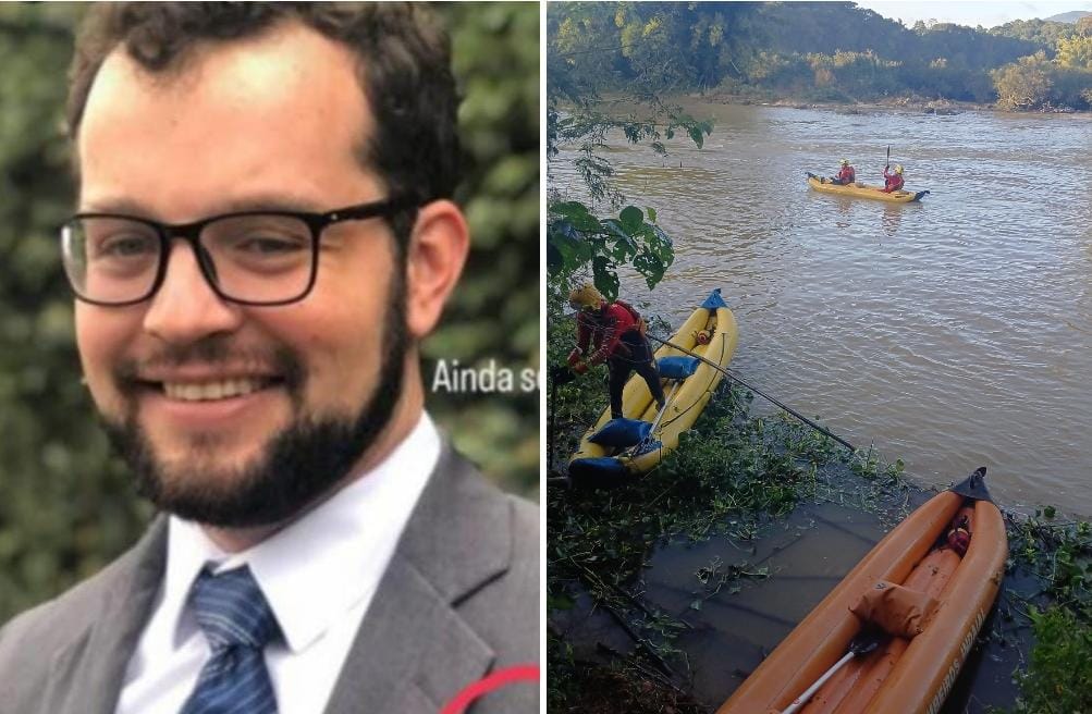 Bombeiros seguem buscas por homem desaparecido no Rio Itajaí-Açu