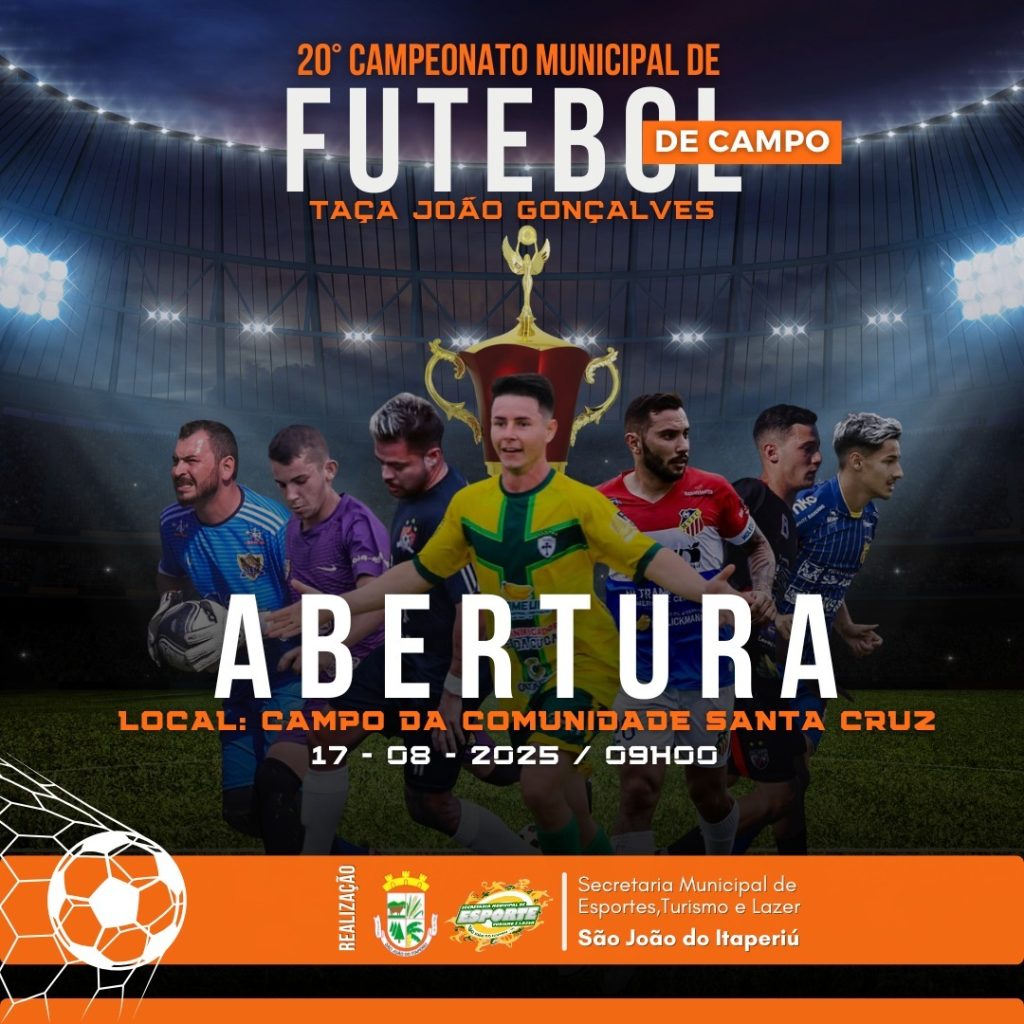 20º Campeonato Municipal de Futebol de Campo começa no domingo, 17, em São João do Itaperiú