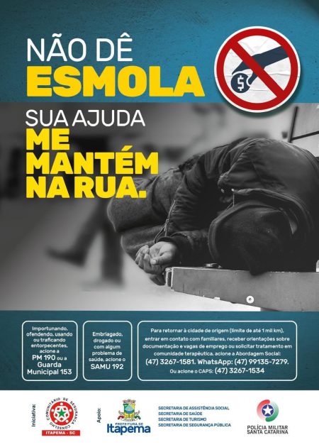 CONSEG – Polícia Civil apoia relançamento da campanha “Não Dê Esmola, Sua Ajuda Me Mantém na Rua”