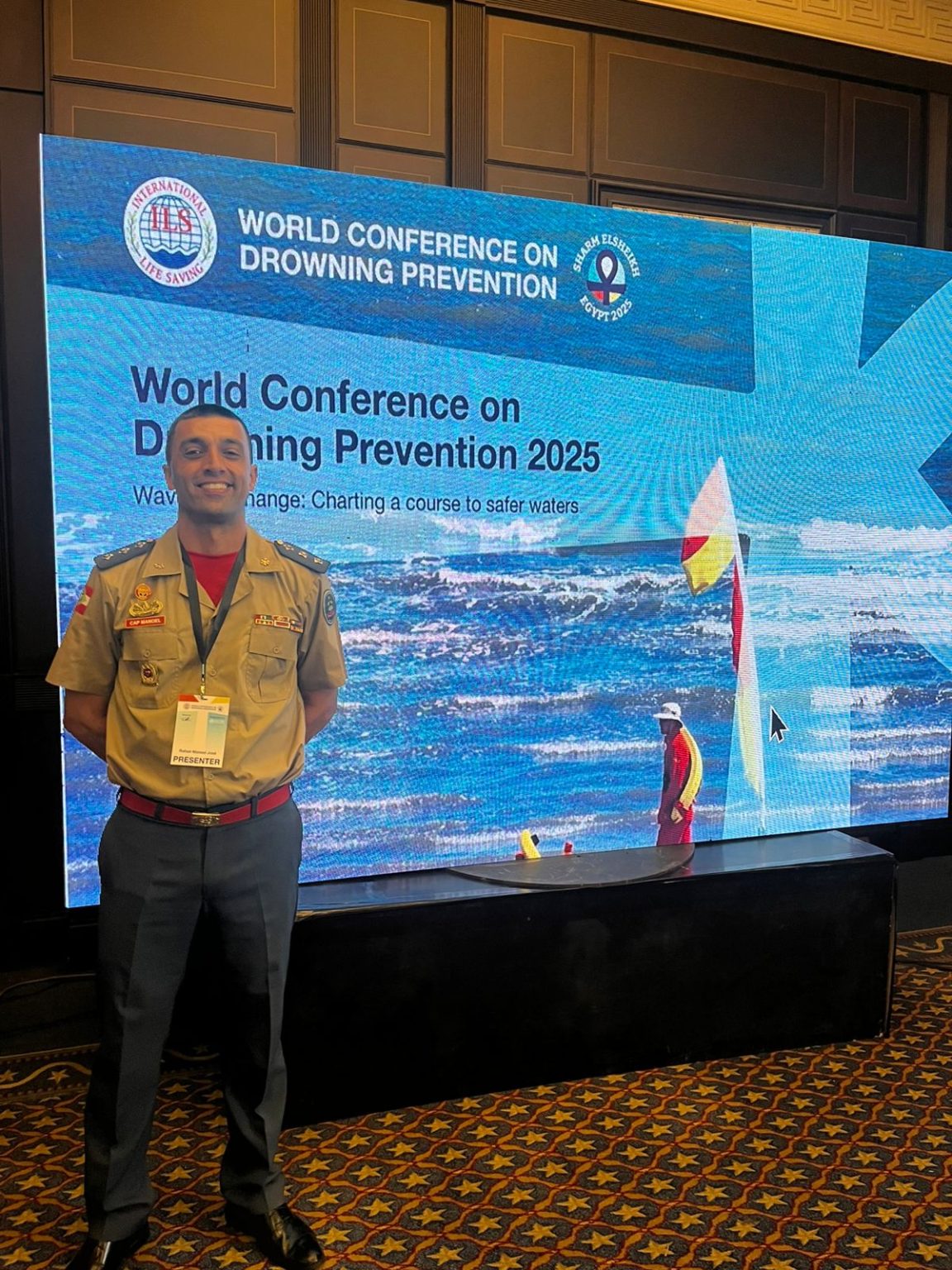EGITO – Comandante do Corpo de Bombeiros Militar de Barra Velha participa da Conferência Mundial de Prevenção de Afogamentos