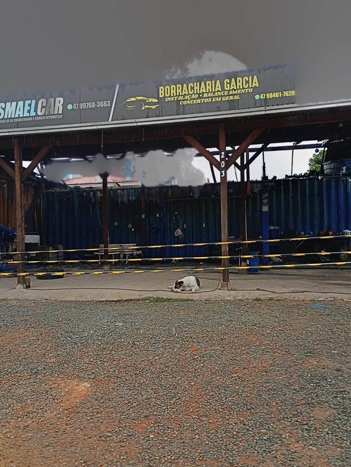 Incêndio destrói borracharia em Barra Velha e prejuízo pode chegar a R$ 300 mil