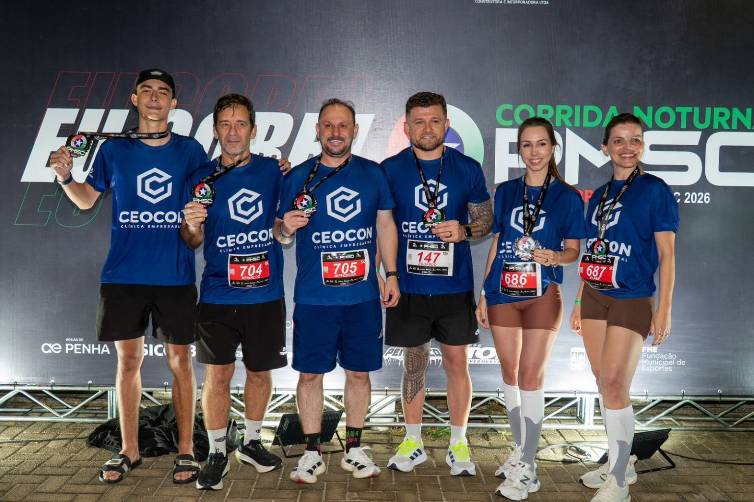 CEOCON sobe ao pódio na Corrida Noturna da PM de Penha e fortalece movimento de alta performance empresarial