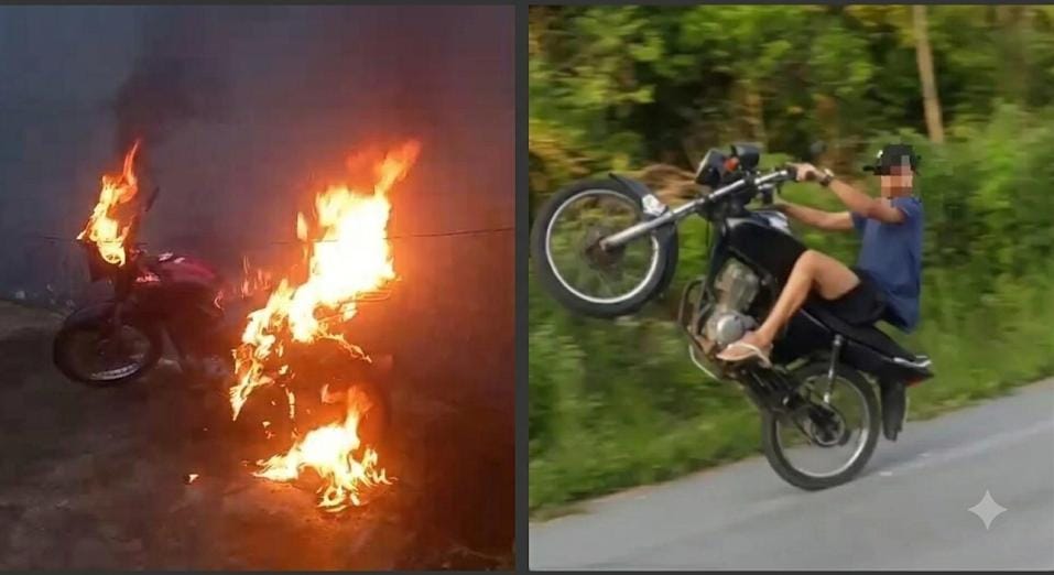 VÍDEO: Mãe dá moto ao filho para trabalhar e depois incendeia o veículo: entenda por quê